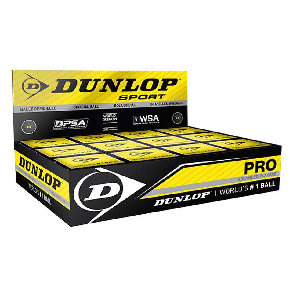 Dozen Dunlop Pro Double Yellow Dot Balls